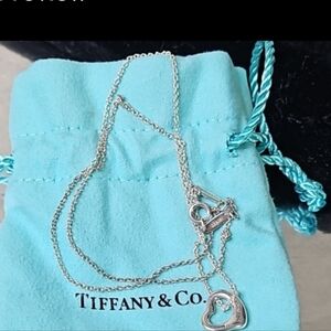 Tiffany & Co Sterling Silver Open Heart Necklace